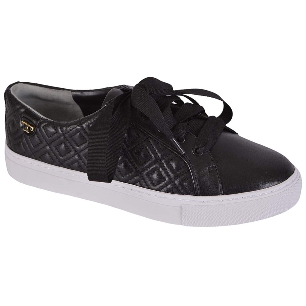 LIKE NEW Tory Burch black leather sneaker size 9